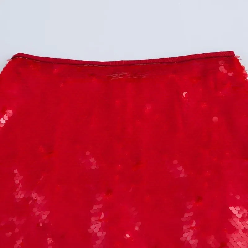 Party Club Stage Show Mini Skirts for Women Clothing Fashion Clothes Sexy Streetwear Dance Bling Sequined Hot Girls