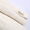 TRZA Women Fashion Tweed Double Breasted Blazer Coat Vintage Long Sleeve Flap Pockets Female Outerwear Chic Veste Femme