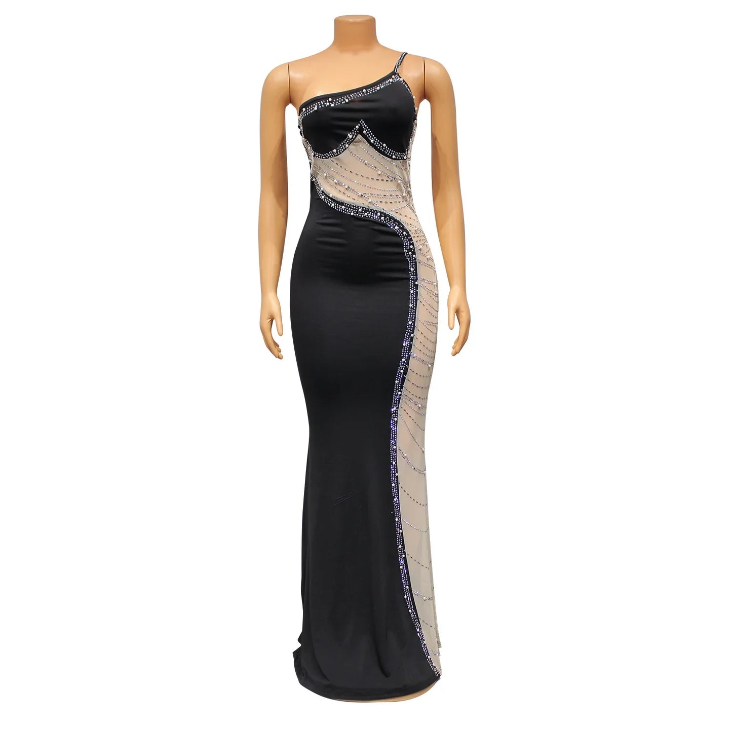 Sexy Summer Women Clothing Mesh Transparent Strap Long Dress One-piece Chic Style Mid-waist Length