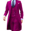 Royal Blue Long Tail Coat 3 Piece Gentleman Man Suit Smoking Da Sposo Moda Maschile Per Giacca Da Ballo Da Sposa Gilet Con