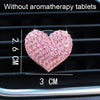 Heart-shaped Car Air Outlet Clip Creative Rhinestone Car Air Conditioning Air Outlet Perfume Decoration Clip Car Accessories