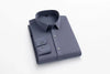 Men's long sleeved elastic shirt, non ironing business dress, professional work attire, stand up collar shirt