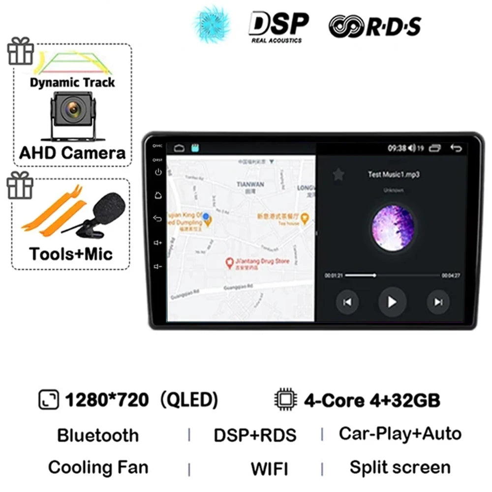Carplay Auto Android 14 Car Radio For Honda Element YH 2002 2003 2004 2005 - 2011 GPS BT Multimedia 2Din Player Stereo DVD Video