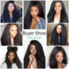 Kinky Straight Human Hair 3 Bundles With Closure Yaki Straight Hair Bundles With 4x4 Closure Human Hair Bundles With Closure