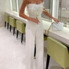 Women Sexy Jumpsuit Breast Wrap Spring Summer Fashion Female Elegant White Empire Casual Straight Long Jumpsuits