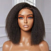 Peruvian Kinky Straight Wig Glueless Short Bob Wigs Human Hair 13X4 Yaki Straight Lace Front Wig Pre Plucked Closure Wig 180%