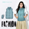 New 2024 Women Women Ultra Light Down Vests Slim Sleeveless Jacket Portable Girl Lightweight Windproof Waistcoat