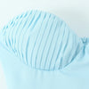 Pure sexy French high-end tube top one-shoulder dress female long seaside holiday pleated skirt