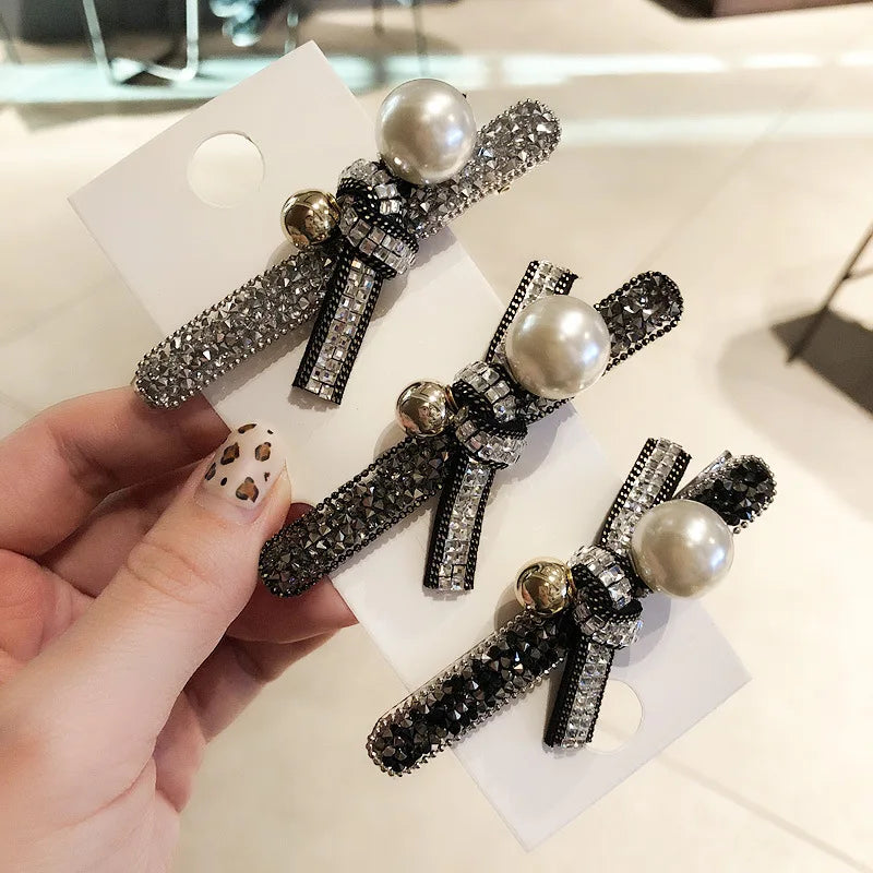 Luxury Jewelry Camellia Pearl Women Hair Clips Hair accessories for women