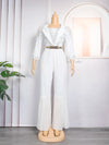 MD New African Women Long Jumpsuit 2023 Spring Summer Wedding Party Rompers Pants Set Dubai Turkey Ladies Dashiki Ankara Outfit