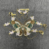 YOUR BUMP CURVE Sexy Woman Crystal Chain Butterfly Embroidery Sleeveless Backless Adjustable Ultra Short Top Music Prom