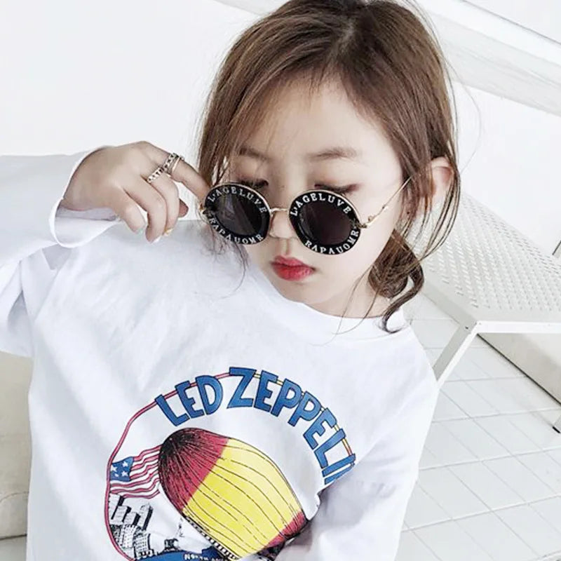 New Fashion Round Glasses Children Sunglasses Classic Cute Girls Kids Sun Glasses UV400 Protection Eyewear Baby De Sol Gafas