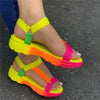 Beach Shoes Woman 2023 Summer Sandals Woman Non-Slip Casual Multi Color Shoes Fashion Solid Open Toe Sandals Daily Comfortable