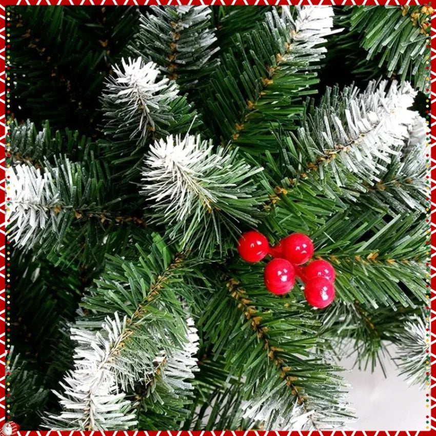 PVC Artificial Christmas Tree Spray White Pinecone Red Fruit Christmas Tree 1.2m-2.1m Christmas Party Atmosphere Home Decoration