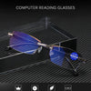 Men Blue Light Blocking Reading Glasses Women Dimond Cutting Rimless Eyeglasses Frame Anti Fatigue Hyperopia Presbyopic Eyewear