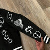 Retro Gothic Alphabet Embroidery Oversized Motorcycle Uniform Baseball Uniform Men's Y2K New Trend Harajuku Hip-Hop Joker Jacket
