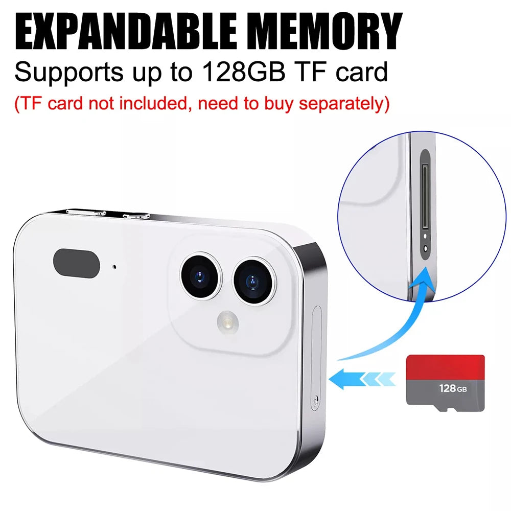 64GB D6 Digital Camera 4K HD Camera Recorder Music Player Touch Control Screen Vlogging Camera Night Vision 64MP Camcorder