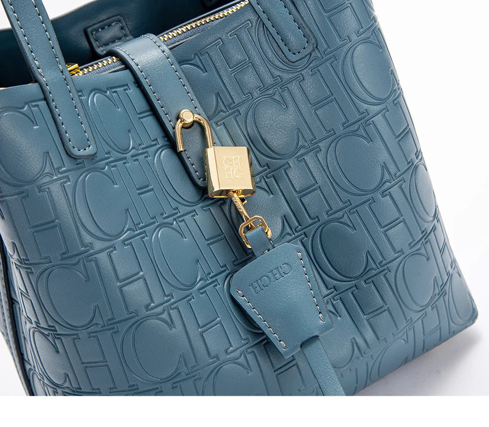 Seasonal New Solid Color Minimalist Women's Handbag Metal Buckle Accessories Exquisite and Versatile