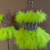 Ensemble haut et jupe sexy en dentelle, robe rose tendance, fête d'anniversaire, club dragqueen 303, performance  Y001