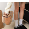 Feslishoet Winter Woman Slippers Plush Interior Anti Slip Sole Thick Bottom Embroider Fashion  Warm Slippers Use Indoor Outdoor