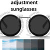 Vintage steampunk adjustable ND Glasses Sunglasses for middle-aged classic round crystal sunglasses for men and women locomotive