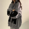 Spring Autumn Women Hoodies Fashion Letter Printed Female Oversized Sweatshirts Long Sleeve Ladies Casual Hooded Pullover Tops