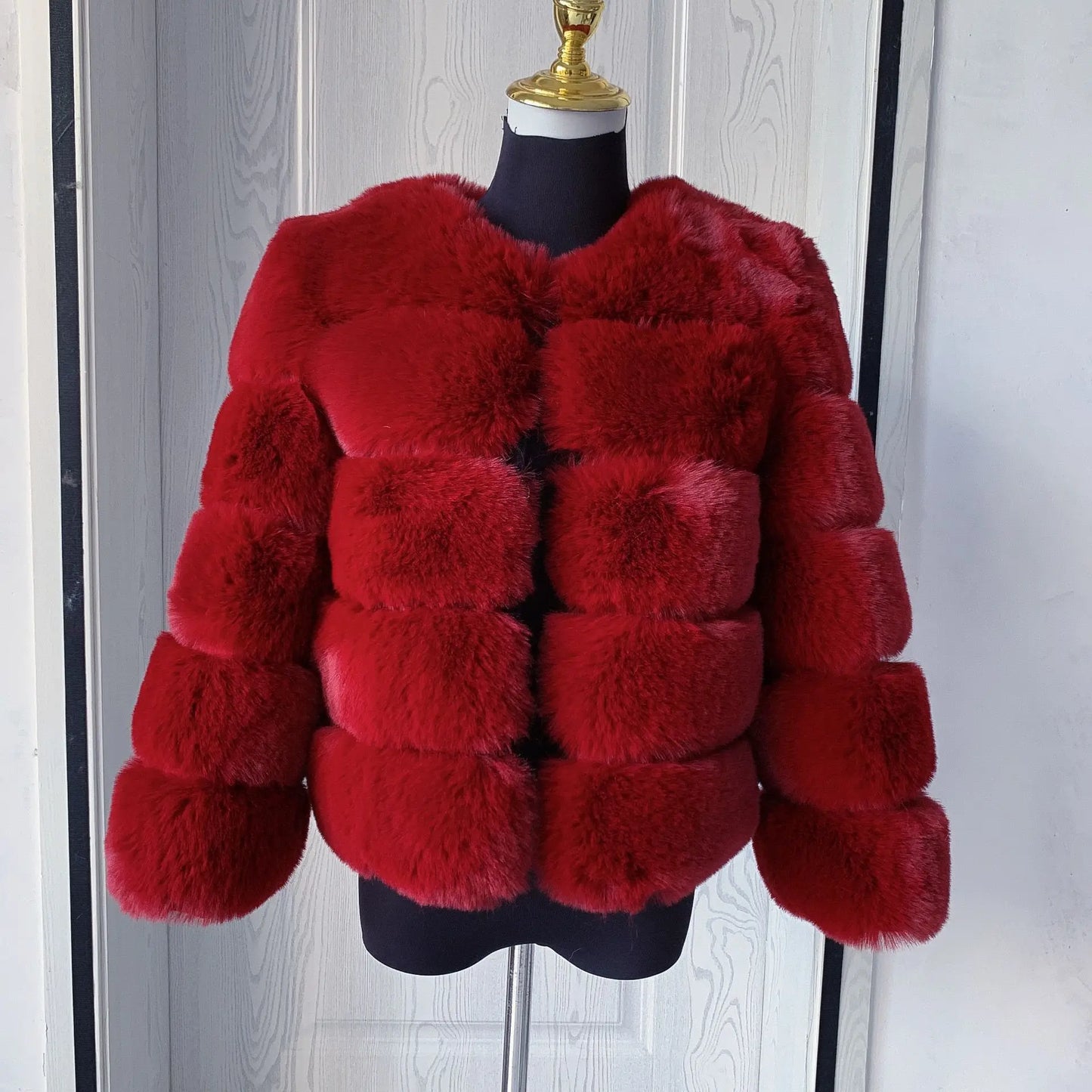 Damenmode Kunstpelzmantel superheiß Herbst Winter Damen kurze Kunstfuchsjacke flauschig hohe Qualität 7XL Damen Pelzmäntel