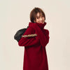 Turtleneck 100% cashmere sweater women loose thickening age reduction niche vintage red crewneck sweater women long sleeves