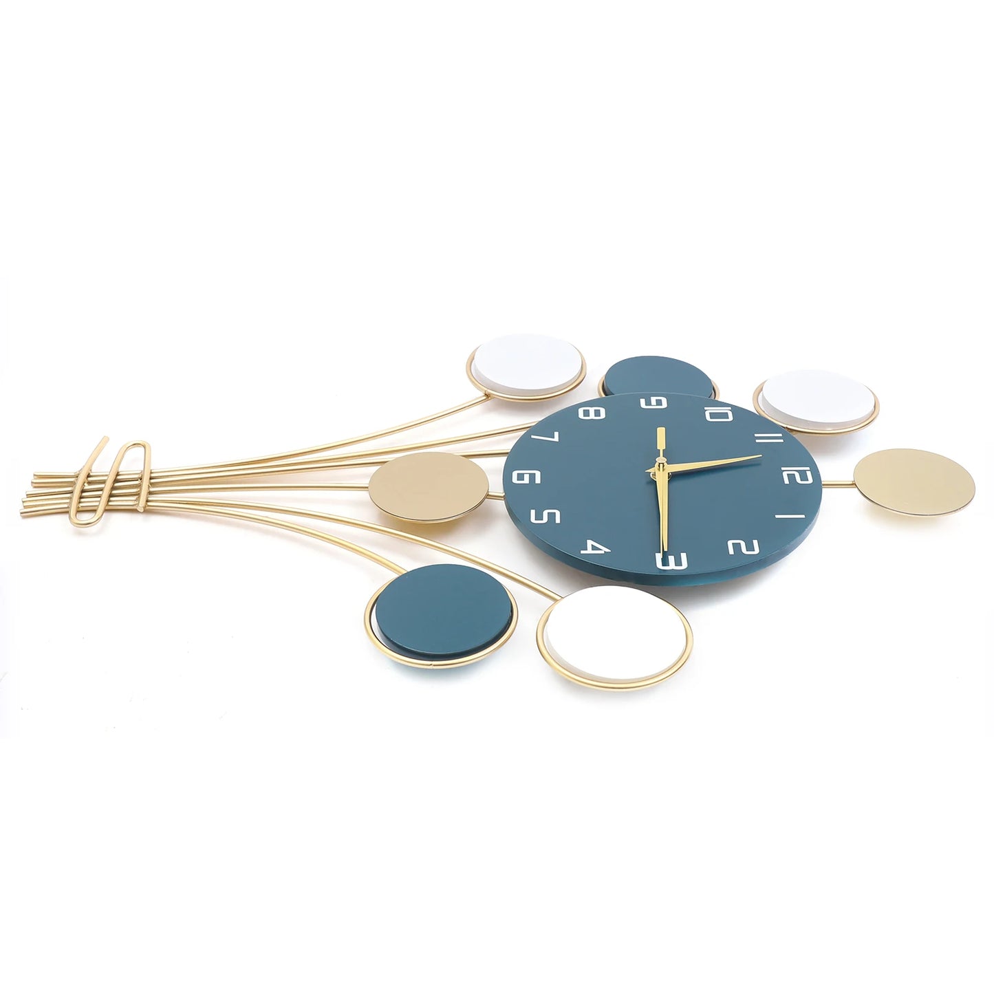 Large Wall Clock Without Drilling Battery Operated Silent, Hot Air Balloon Decor, Simple Clock