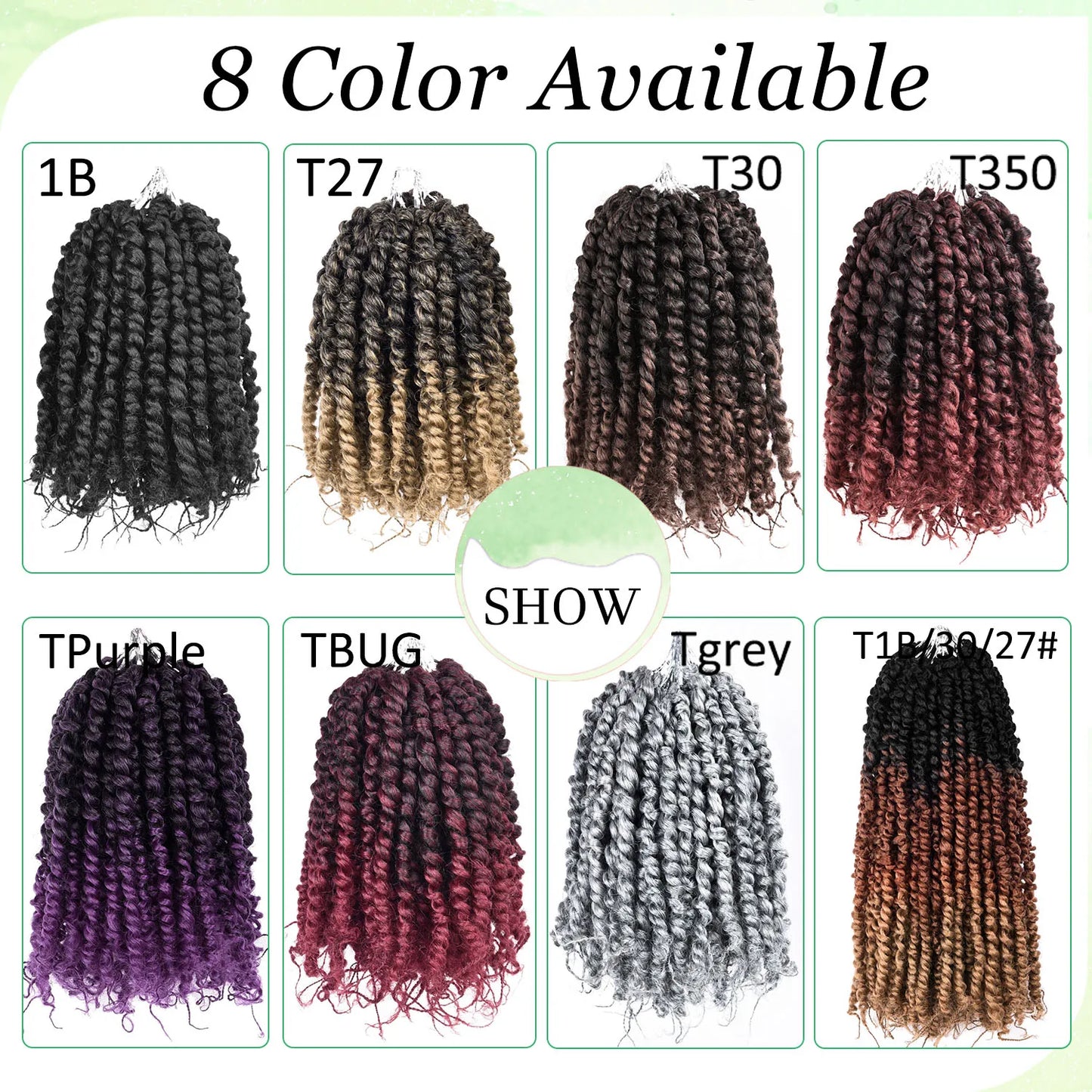 Pre-twisted Passion Twist Crochet Hair for Black Women Crochet Braids Pre-looped Synthetic Braiding Hair Extensions