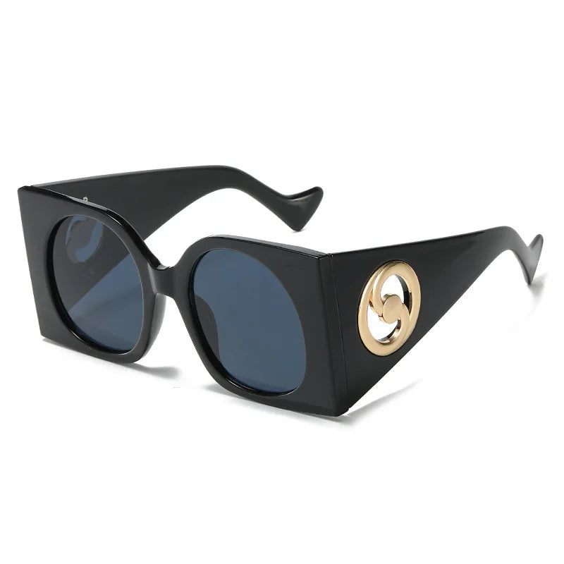 Colorful Square Sunglasses Women Men Two Color Frame Travel Sun Glasses Female Shades UV400 Male Gafas Oculos Brand Luxury