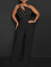 Sexy vintage rhinestone bodycon jumpsuit women 2025 summer Pants jumpsuits body birthday party club outfits bodysuit overalls HL