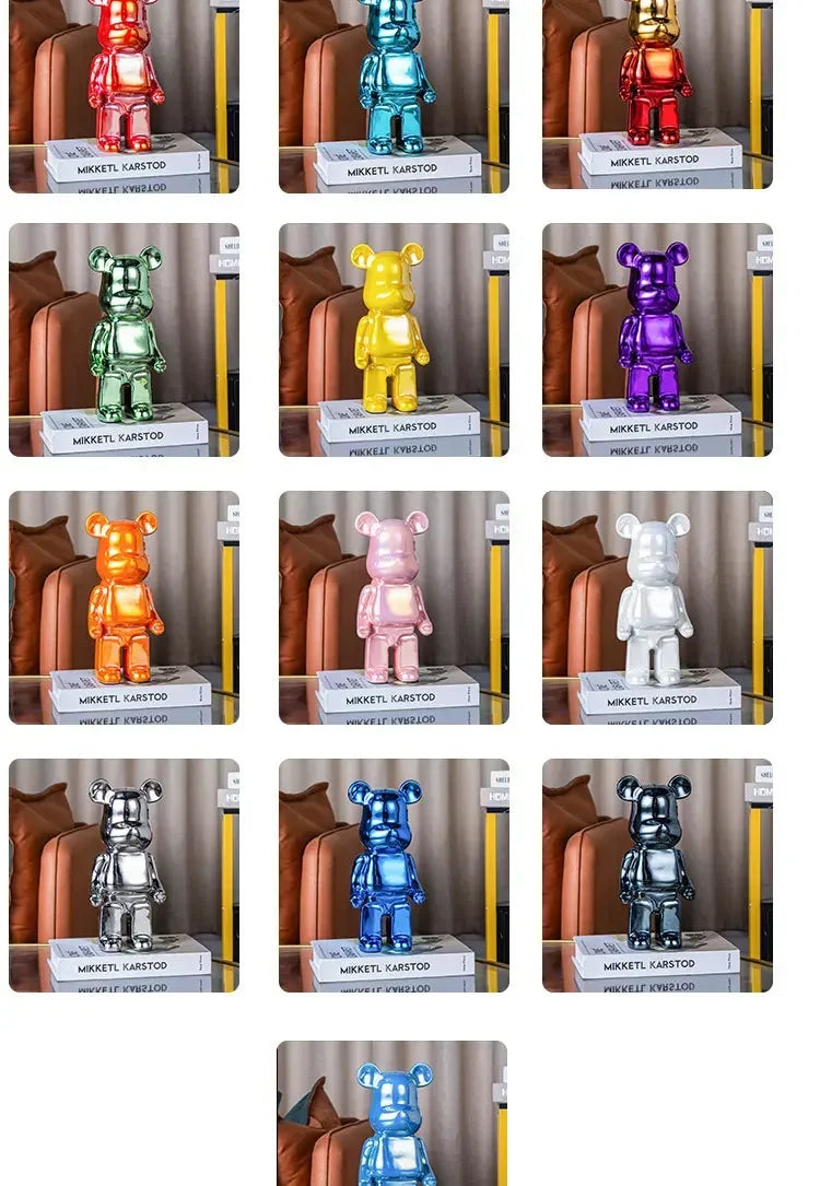 20/28/35cm Aesthetic Bear Figure Stautes Ceramics Violent Bear Figurines Sculptures Decor Luxury Room Decorations Home Ornament