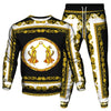 Vinatge Luxury Baroque Style Clothing Suit Men Jogging Pant Sweatshirt 2 Piece Set New Women Fashion Streetwear Tracksuit Set