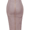 16 Colors Sexy Solid Zipper Orange Blue Black Red Bandage Skirt Women Elastic Bodycon Summer XL XXL Pencil Skirts 58cm