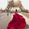 Amanda Sexy Halter Burgundy Evening Dress Long Train Prom Dress Customized Sexy Open Back Party Dress Silk فساتين مناسبة رسمية