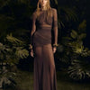 Articat Elegant Mesh Patchwork Long Sleeve Bodycon Party Club Evening Dress Sexy Double Layer Perspective Vestido Autum Clothing
