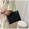 Ladies Fashion Large Capacity Chain Bag Retro Square Tote Bag Diamond Texture Shoulder Crossbody Daily Hundred Underarm Handbag