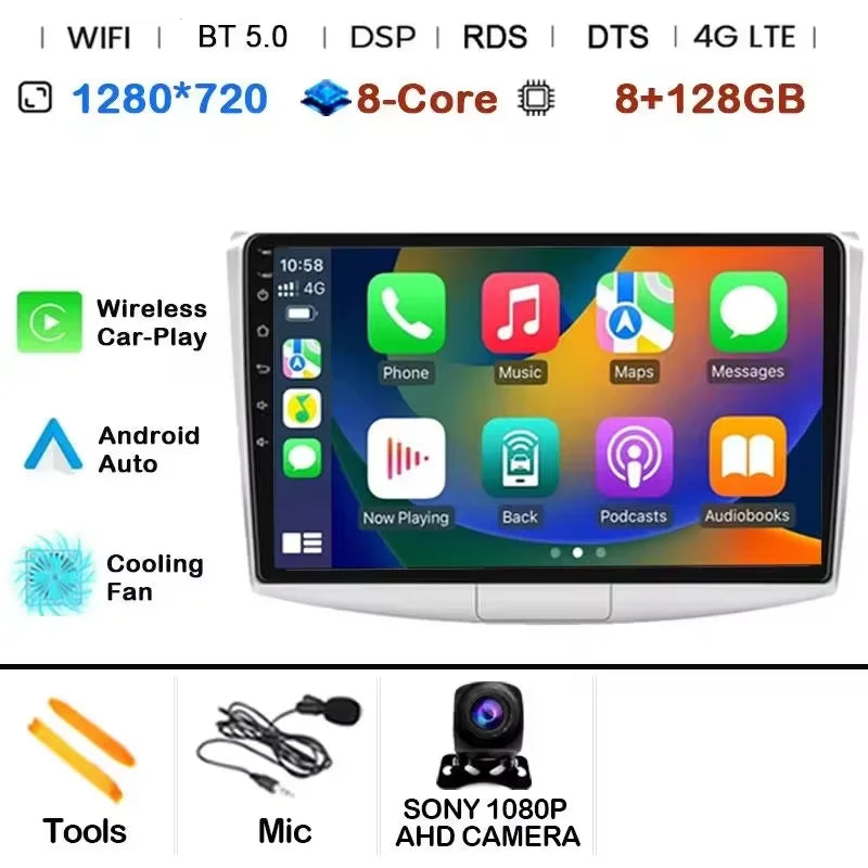 Android 14 For Volkswagen VW Passat B6 B7 CC 2007-2016 Carplay Radio Multimedia Player Auto Car Radio WIFI 4G GPS DSP48EQ 2din