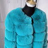 Damenmode Kunstpelzmantel superheiß Herbst Winter Damen kurze Kunstfuchsjacke flauschig hohe Qualität 7XL Damen Pelzmäntel