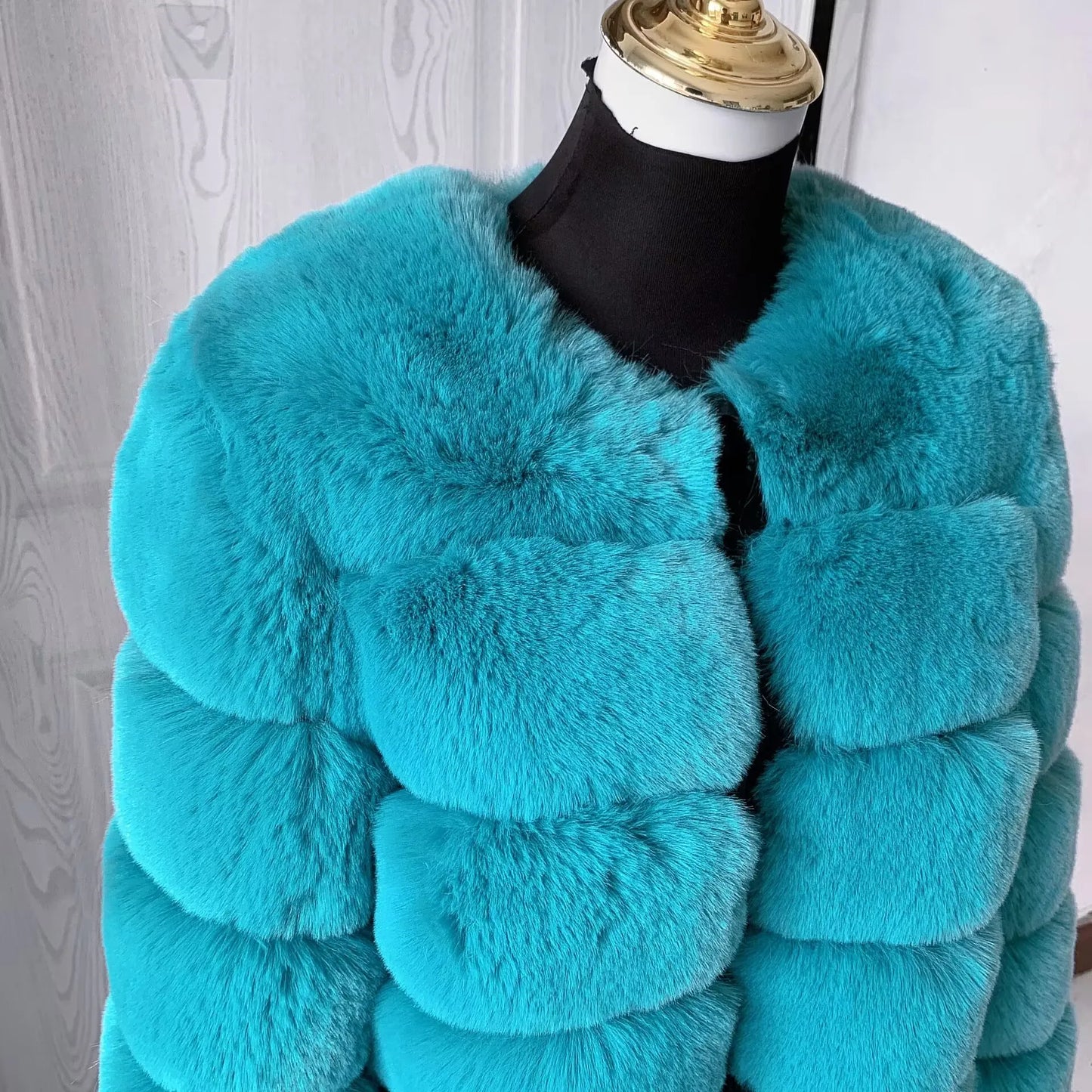Damenmode Kunstpelzmantel superheiß Herbst Winter Damen kurze Kunstfuchsjacke flauschig hohe Qualität 7XL Damen Pelzmäntel