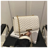 Fashion Striped Women's Shoulder Bag, Chain Strap Crossbody Bags For Daily Used, Ladies Handbags And Purses