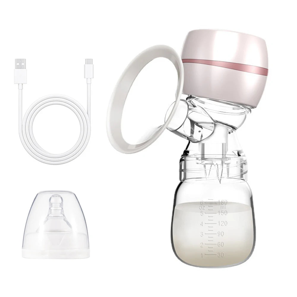 Electric Breast Pump Breast Pump with LED Screen Milk Puller for Breastfeeding Low Noise with 180ml Milk Bottle BPA-free