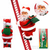 Electric Climbing Santa, Musical Christmas Decoration, Fun Holiday Ladder Toys for Home, Tree, Fireplace, Unique Festive Decor