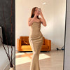 Oligai Elegant Satin Backless Maxi Dress For Women Gown Summer Spaghetti Strap Sleeveless Party Long Dress Vestido Robe Femmes