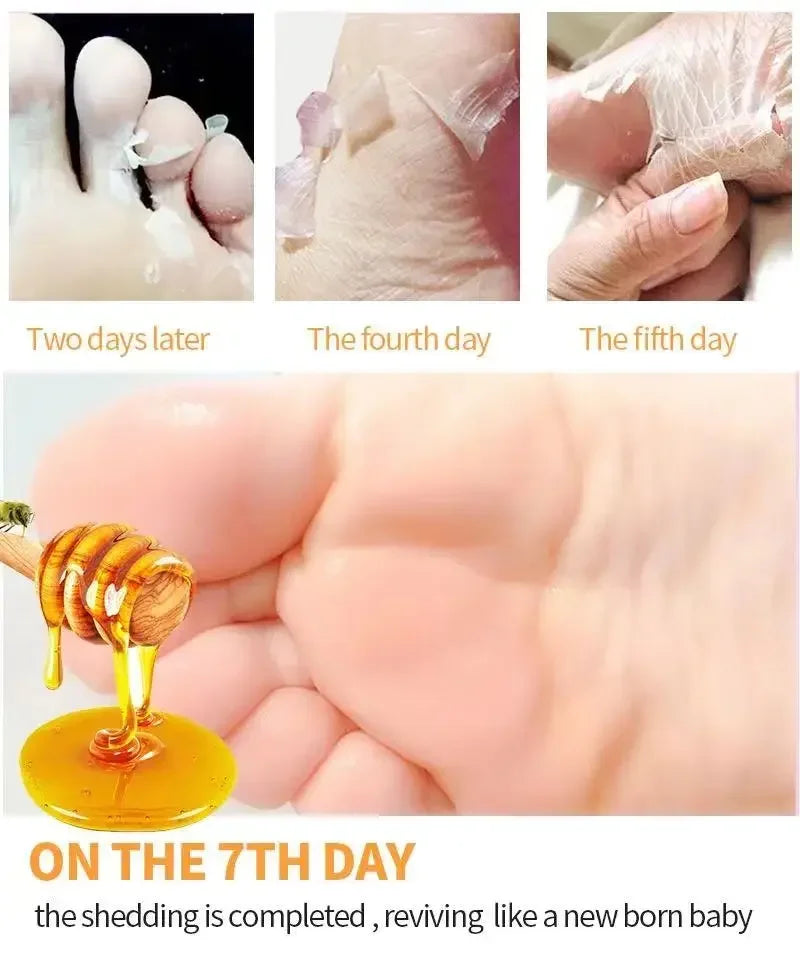 1 Pag = 1 Pair Honey Foot Mask For Remove Dead Skin Calluses Exfoliating Foot Mask Feet Cream Whitening Foot Spa Skin Care Tool