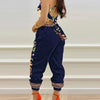 New Summer Fashion Printed Sleeveless Jumpsuit Sexy Hollow Backless Lace Up Long Jumpsuits Elegant Casual Jumpsuit With Pocket