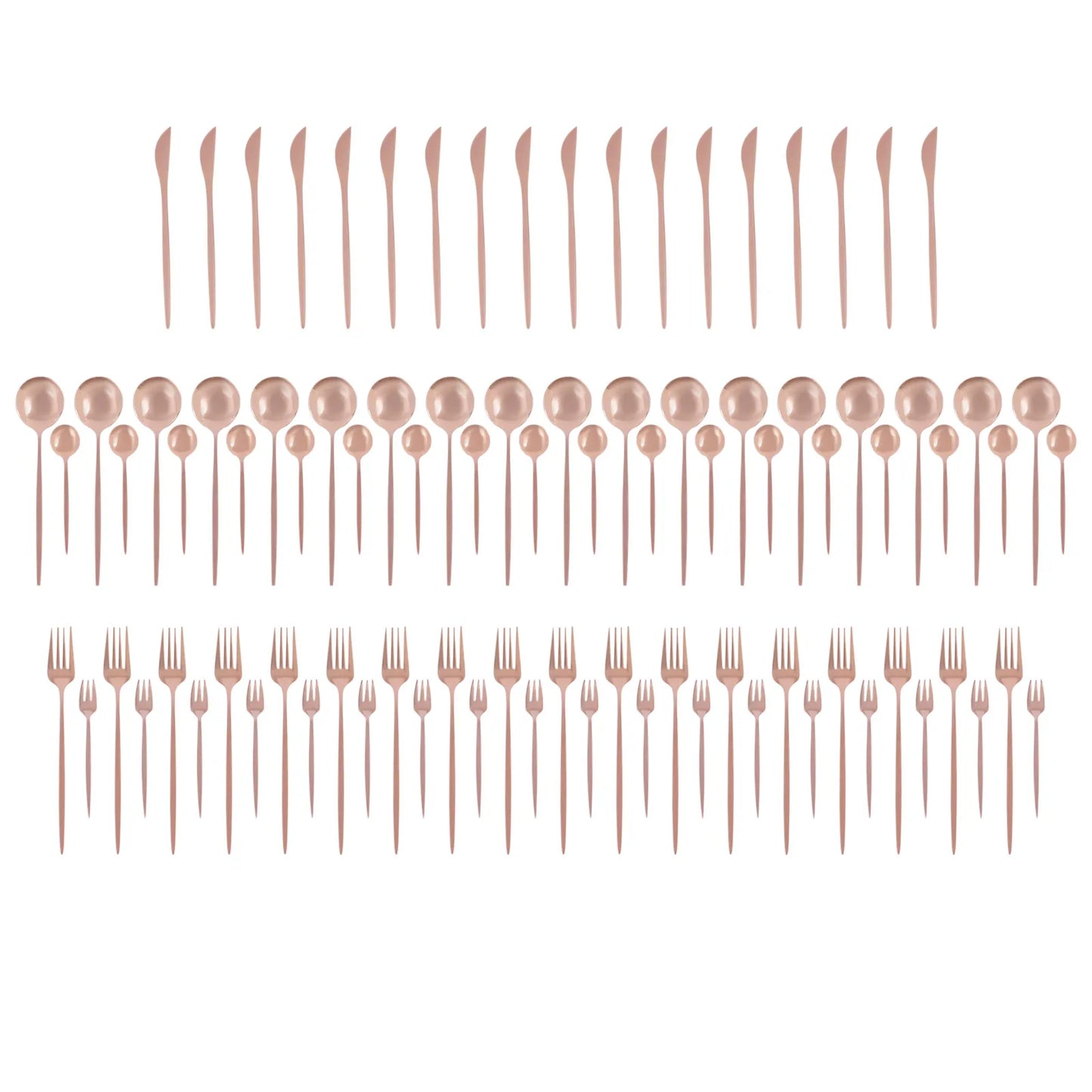 24Pcs/90Pcs Flatware Set Stainless Steel Silverware Utensil Kitchen Tableware Forks Knives Spoons Cutlery for Home Restaurant