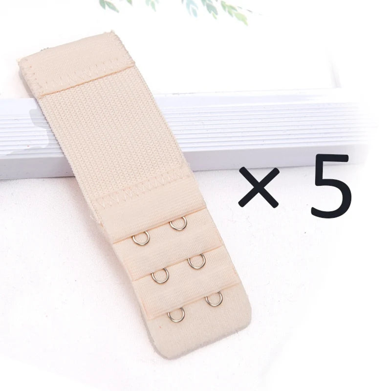 5Pcs/set 2 Hook Bra Extender for Women's Elastic Bra Extension Strap Hook Clip Expander Adjustable Buckle Intimates Accessories