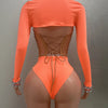 Sexy See-Through Strapless Rhinestone Tops Zipper Jacket High-waisted Shorts 3-Pieces Sets Party Nightclub Perfprmance Costume